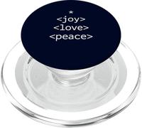 Codice Natale Albero Gioia Amore Pace Vacanza Per Geek Nerd PopSockets PopGrip per MagSafe