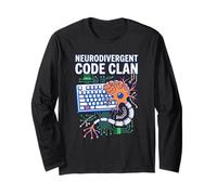 Codice neurodivergente Clan Codifica AUT Brain Computer Interface Maglia a Manica