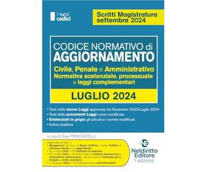 Codice normativo di aggiornamento. Civile, penale e amministrativo. Normativa sostanziale, processuale e leggi complementari. Luglio 2024