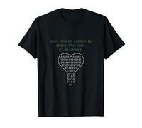 Codice Open Source Cuore Neon Green Community Pride Maglietta