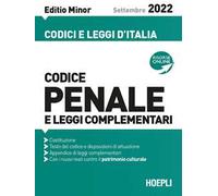 Codice penale e leggi complementari. Settembre 2022. Ediz. minor. Con espansione online
