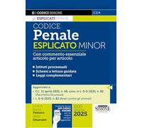 Codice Penale Esplicato Minor - Con commento essenziale articolo per articolo - Istituti processuali - Schemi a lettura guidata - Leggi complementari 2025