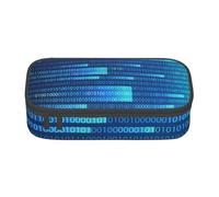 Codice programmatore blu, Astuccio per matite, Astuccio per matite Astuccio per penne a matita di grande capacità Borsa per cosmetici