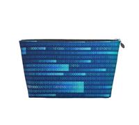 Codice programmatore blu, Borsa da toilette Borsa per trucco Borsa per cosmetici Borsa da toilette da viaggio portatile