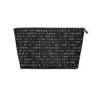 Codice Programmatore Nero Nero, Borsa da toilette Borsa per trucco Borsa per cosmetici Borsa da toilette da viaggio portatile