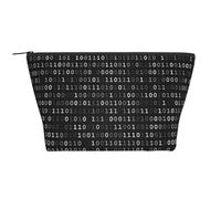 Codice Programmatore Nero Nero, Borsa da toilette Borsa per trucco Borsa per cosmetici Borsa da toilette da viaggio portatile