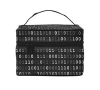 Codice programmatore Nero Nero, Borsa da viaggio per il trucco da donna, grande organizer per cosmetici