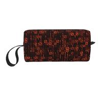 Codice programmatore Rosso, Borsa per il trucco Borsa per cosmetici Borsa da toilette da viaggio portatile Borsa per trucco Organizer