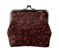Codice programmatore rosso,Portamonete in pelle PU, piccoli portafogli, astuccio per spiccioli con fibbia a scatto