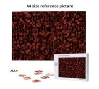 Codice programmatore rosso,Puzzle in legno da 1000 pezzi per famiglie, puzzle per adulti e adolescenti