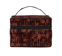 Codice programmatore rossoBorsa per il trucco, borsa cosmetica portatile per donna - Organizer da viaggio per cosmetici, regalo per momenti speciali