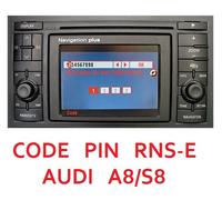 Codice Sbloccato RNS E Codice PIN RNS Navigazione Plus GPS Audi A8 S8