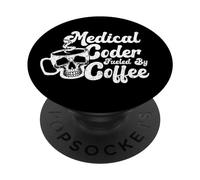 Codificatore medico dei medici di codifica dell'umorismo ICD-10 dell'amante del caffè PopSockets PopGrip Adesivo