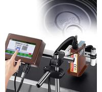 Codificatrice automatica con touch screen, stampante a getto d'inchiostro industriale, macchina per codifica online, per testo QRCode/codice a barre/numero di lotto/etichetta/immagine,25.4MM