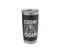 Codin' Odin - Funny Coder Sviluppatore di software e programmazione informatica Bicchiere termico in acciaio inox doppia parete