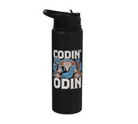 Codin' Odin - Funny Coder Sviluppatore di software e programmazione informatica Stainless Steel Insulated Water Bottle