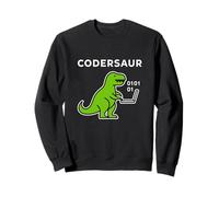 Coding Dinosaur Divertente Codersaur Binario Laptop Geek Felpa
