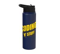 Coding N Stuff Programmatore Coder Stainless Steel Insulated Water Bottle