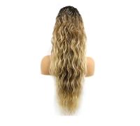 Codino a coda di cavallo lungo 28 "ondulato ricci coda di cavallo clip su parrucche finte per le donne, morbide parrucche sintetiche dall'aspetto naturale per uso quotidiano ponytail extension(TAT4-10