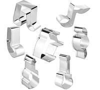 CODIRATO 7 stampi per biscotti musicali, in acciaio inox, per biscotti, biscotti, musica, in acciaio inox, per torte, per bambini, pianoforte, violino e chitarra, note musicali