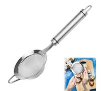 CODIRATO Setaccio da Cucina Maglia Fine 8CM, Filtro in Acciaio Inossidabile, Schiumarola in Metallo con Manico, Setaccio a Maglia Fine Colino/Filtro/Scolapasta in Acciaio Inox per Pasta, Riso, Farina