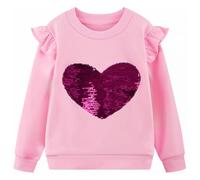 Codkkre Felpa Senza Cappuccio Bambina Cotone Pullover Ragazza Casuale Felpa Maniche Lunghe Bambina, Stile 15, 9 Anni