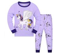 Codkkre Pigiama Bambina Unicorno Pigiama per Bambini Cotone Manica Lunga Set Pigiama 12 Anni