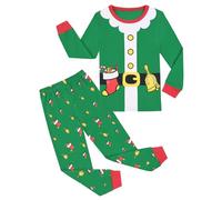 Codkkre Pigiama Natale Bambino e Bambina Pigiami Natalizio Ragazzo Due Pezzi in Cotone Unisex Bambini e Ragazzi 2-12 Anni, Stile 6, 12 Anni