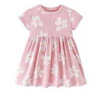 Codkkre Vestito Bambina Regali di Pasqua Abiti Cotone da Ragazza Bambine Vestitos Girocollo Bambina Abito da Principessa per la Festa Estiva 4 Anni