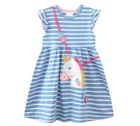 Codkkre Vestito Unicorno per Bambina Abiti Cotone da Ragazza Bambine Vestitos Girocollo Bambina Abito da Principessa per la Festa Estiva Taglia 2 Anni
