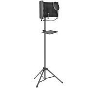 CODN Schermo isolante per microfono da studio con filtro pop e supporto per treppiede, schiuma assorbente ad alta densità per filtrare la voce, scudo acustico pieghevole per microfoni blu