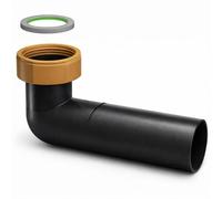 Codolo Curvo PEHD 1”1/4 x Ø40 mm con Dado in Ottone M850 - Raccordo Scarico Lavello e Impianti Idraulici - Lemag srl