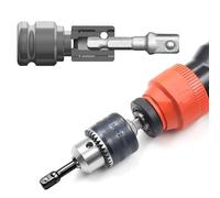 Codolo esagonale in acciaio al cromo vanadio per adattatore a bussola quadrata per trapani da 3 oltre 8 unità da 65 mm, asta di prolunga da 65 mm, resistente con sfera di bloccaggio in acciaio