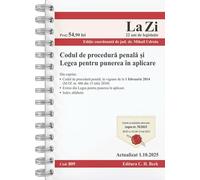 Codul de procedura penala si Legea pentru punerea in aplicare Act. 1 octombrie 2025 Ed.Spiralata - Mihail Udroiu, La Zi, Editie in limba romana