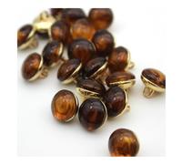 Codulu 10 bottoni rotondi con gemme vintage, bottoni da cucito, bottoni di ricambio per camicie fai da te, accessori per tessuti, artigianato, decorativi, marroni
