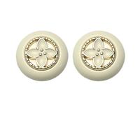 Codulu Eleganti bottoni rotondi a forma di quadrifoglio, bottoni di ricambio per bambini, per blazer, uniformi, fai da te, artigianato, decorativi, 20 mm, bianco