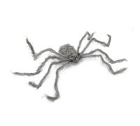 Codulu Ragno Gigante 75 cm da Esterno,Decorazione Halloween,1 Pezzo,Grigio | Grande ragno peloso da 75 cm con zampe articolabili e occhi rossi luminosi,decorazione Halloween per pareti e case infestate