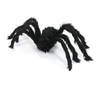 Codulu Ragno Gigante 75 cm da Esterno,Decorazione Halloween,1 Pezzo,Nero | Grande ragno peloso da 75 cm con zampe articolabili e occhi rossi luminosi,decorazione Halloween per pareti e case infestate
