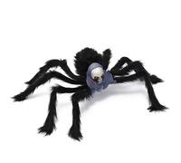 Codulu Ragno Scheletro Gigante in Peluche,Decorazione Halloween 75 cm,Blu | Ragno scheletro da 75 cm con zampe pelose e occhi rossi,accessorio Halloween per casa infestata,festa,giardino e foto