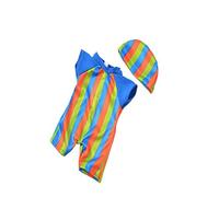 Codulu Vestiti per bambole, cuffia da nuoto a righe e costume da bagno, accessorio carino regalo per bambole americane da 46 cm