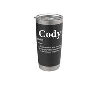 Cody God Definition Funny Boy Name Regalo di compleanno per Cody Bicchiere termico in acciaio inox doppia parete