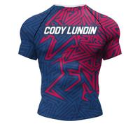 Cody Lundin Camicia da uomo a maniche corte con stampa tecnica 3D a compressione sportiva fantastica felpa sportiva, Geometrico., XXL
