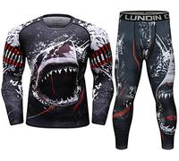 Cody Lundin, Completo sportivo da uomo, a compressione, con maglietta a maniche lunghe e pantaloni aderenti, ad asciugatura rapida, Style I, L
