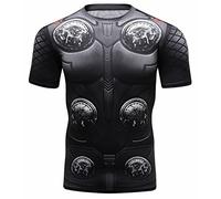 Cody Lundin Maglia a Compressione da Uomo Corsa Movimento Fitness, Maniche Corte, Ragno Rosso, Maglie da (L, Style a)