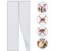 Coedou Zanzariera Magnetica per Porte 120 x 235 cm, Zanzariera Magnetica Impedendo agli Insetti di Entrare Bianca