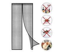 Coedou Zanzariera Magnetica per Porte, Zanzariera Magnetica Impedendo agli Insetti di Entrare (Nero(Nuovo Stile), 80 x 240 cm)