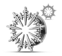 CoEEAR vite posteriore spada cerchio orecchio tunnel e spina, misuratori di carne per orecchini, 1 paio di estensori per piercing., 2g(6mm), Acciaio inossidabile, Arenaria