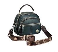 Coefficienta Classic Multifunctional Compartments Adjustable Wide Shoulder Strap Leather Bag, Easiotward Crossbody Bag (Green)