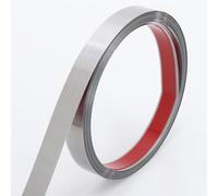 Coengwui Stacca e attacca in metallo, autoadesivo, in acciaio inox, per pareti, camini, specchi e decorazioni artigianali (argento spazzolato, 6,1 x 2,5 cm)