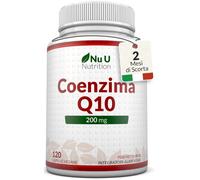 Coenzima Q10 200mg - 120 Capsule Vegane - 2 Mesi di Durata - 100mg di CoQ10 per